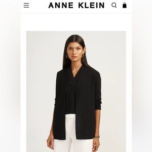 ANNE KLEIN BLACK MALIBU CARDIGAN